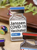 “Vaccinated Vial” Enamel Pin